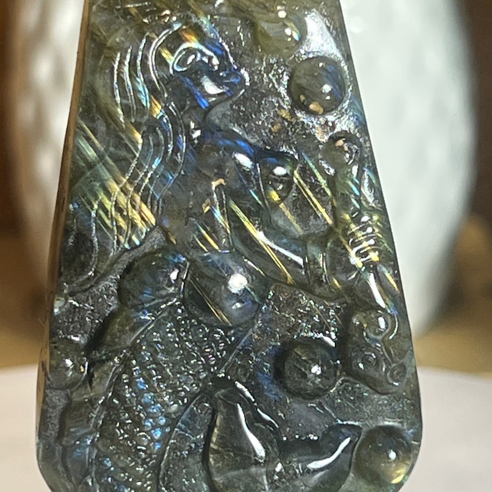 Labradorite Mermaid Carving